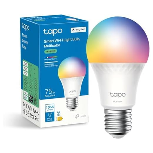 Tapo Matter Ampoule Connectée WiFi, Ampoule LED E27 Multicolore 2500K-6500K, 8.6 W 1055Lm, Compatible avec Alexa, Google Home et Apple Home, Commande Vocale, Economie d'énergie, Tapo L535E