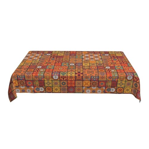 Nappe de table lavable 152x228 cm géométrique marocaine pour restaurant - 5
