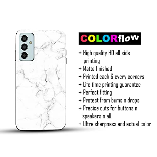 Image of COLORflow Back Cover Compatible with Samsung Galaxy F13 / M13 4G | Beautiful White Marble | Designer Printed Hard CASE Bumper Back Cover Compatible with Samsung F13 / M13 4G
