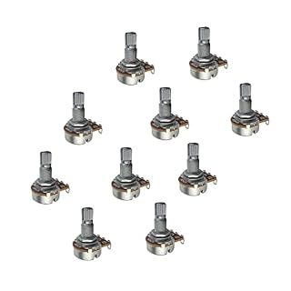FLEOR Mini Potentiomètre avec Baïonnette A250k Longue Tige 18mm Base Dia 17mm pour Remplacement de Guitare, Paquet de… - Les Beatles, Paul McCartney, John Lennon, RIngo Starr, George Harrison