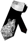 Three Rooker Animal Ties Mens Howling Wolf Necktie