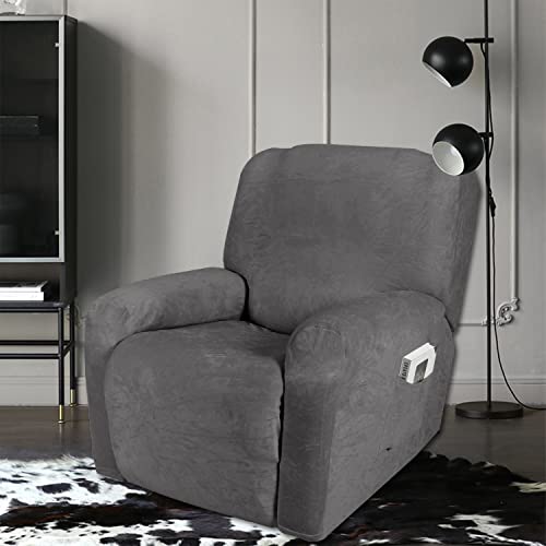 Funda de terciopelo para sillón reclinable OBASDFD con acabado premium y gran elasticidad 3