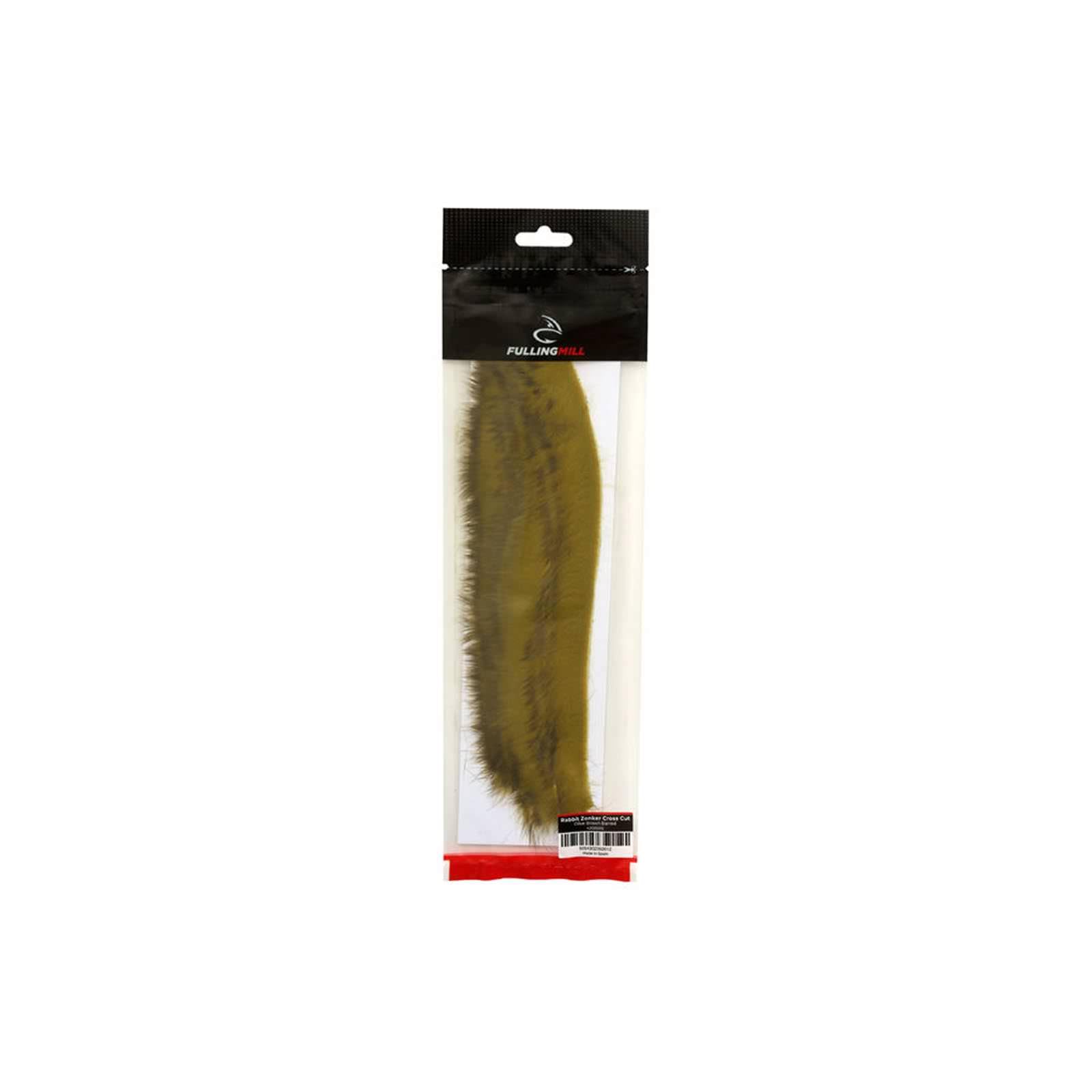 Fulling Mill Rabbit Zonker Cross Cut (Olive Brown Barred)