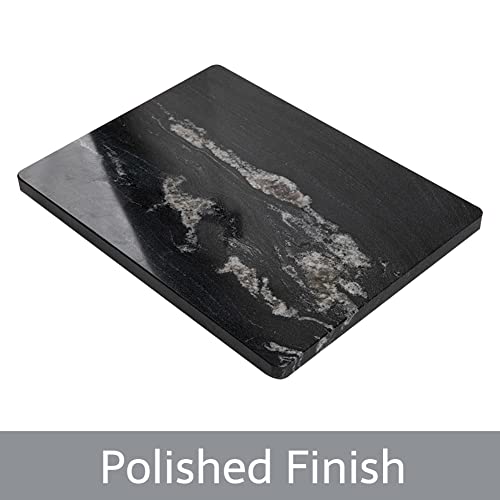 Adolif Natural Black Marble Pastry And Cutting Board, 16X12 Inch With Non Slip Feets, Heavy For Keep The Dough Cool And Chocolate Tempering, Pack Of 1 #TOP3