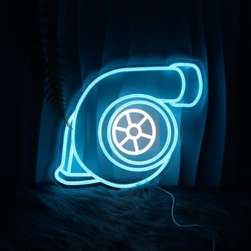 sijinna018 Letreiro De Neon Turbo Charger Com Luz Led Para Decoração Parede, Garagem, Oficina E Caverna Do Homem