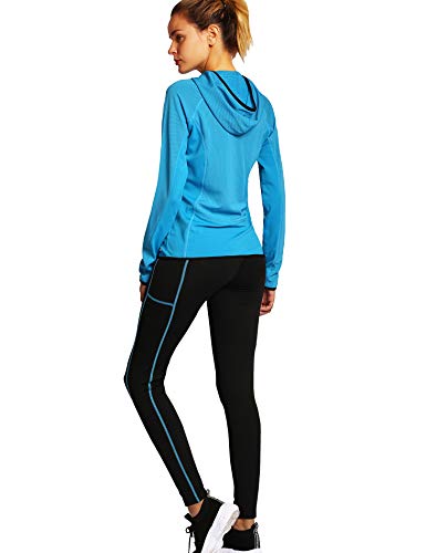 Active Wear Sets for Women -Workout Clothes Gym Wear TracksuitsYoga Jogging Track Outfit Legging Jacket 2 Pieces Set - Thumbnail 4