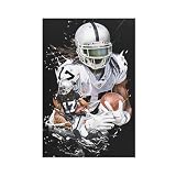 KULILK Davante Adams Canvas Poster Bedroom Decor Sports Landscape Office Room Decor Gift Unframe: Unframe:12x18inch(30x45cm)