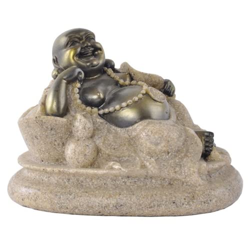 Statue de Bouddha de décoration pour jardin zen et salon moderne en grès