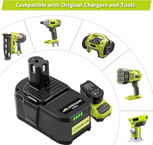 Batterie Ryobi 18V alternative V8 Replace pack de 2 P108 pour outillage