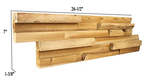 Kh Kingsman Hardware 3D Reclaimed Rectangular Natural Pine Solid Barn Wood Panels Decor 9 Panels Covers 10.4 Sqft Per Box (Natural Birch) #TOP3