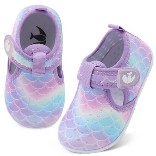 Image of FEETCITY Boys Girls Water Shoes Kids Aqua Socks Quick Dry Barefoot for Beach Swimming Pool