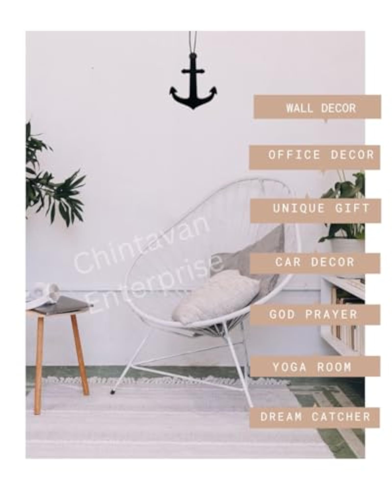 Anchor Art Dream Catcher Car Hanging Handmade Wall Hanging