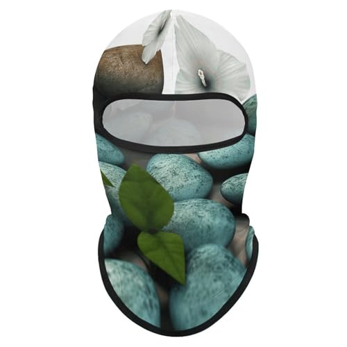 Cobblestone Zen Flowers Balaclava para Hombre y Mujer, Máscara Facial de Protección Solar Transpirable con Cubreboca Integral para Senderismo, Ciclismo, Correr, Conducción miniatura 7