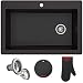 Kraus KGD-54BLACK Forteza Granite Kitchen Sink, 33 Inch, Black