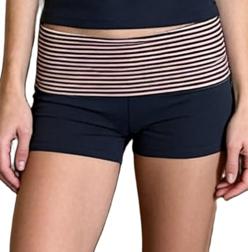 Image of KMBANGI Womens Fold Over Shorts Elastic Waist Y2k Lounge Shorts Foldover Cute Pajama Micro Bottoms Mini Shorts Sleepwear