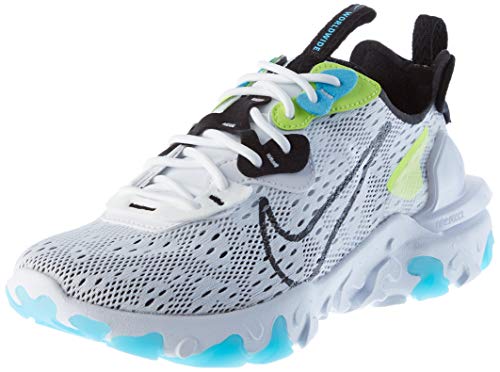 Nike React Vision WW, Zapatillas para Correr Hombre, White Black Volt Blue Fury, 47 EU