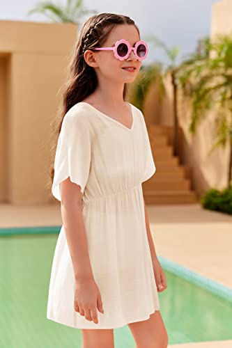 Image of Fommykin Girls Swimwear Cover Ups Kids Beach Bathing Suit Coverups Cute Sweet Bikini Swimsuit Tunic Dress