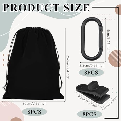 Gewichte für Pavillon, 8er Set mit schweren Gewichtstaschen, stabil für Tischdecken, Outdoor Vorhänge, Gartenzelt und Pavillon, wiederverwendbar, einfache Befestigung, inklusive Clips und Ri