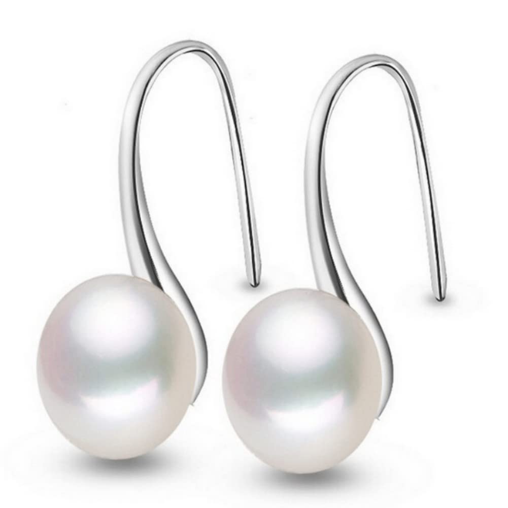 XiyantijiPearl Drop Earrings for Women Silver Dangle Earrings for Girls Handmade Pearl Earrings for Women Girls Boho Statement Earrings, Small, Pearl