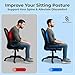 SelectSoma Double-Thick Gel Seat Cushion for Long Sitting Pressure Relief for Back, Sciatica, Coccyx, Tailbone Pain - Cushion for Office Chair, Wheelchair, Car & Truck, Patio Chairs - Egg Seat Pad