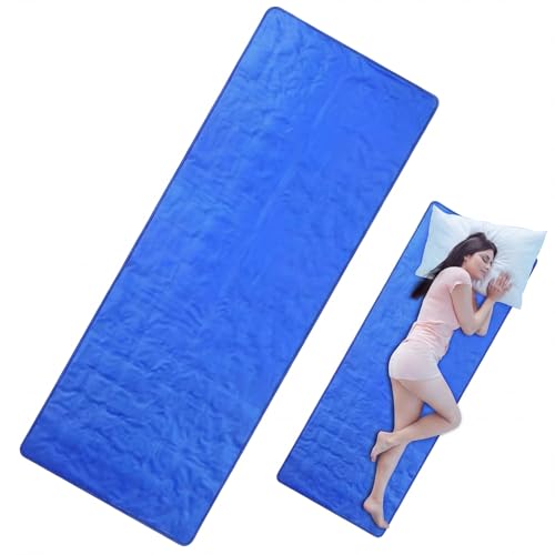 Drydiet Cooling Pad Mat for Bed Cooling Mattress Pad Gel for Sleep, Summer Hot Flashes, Adult, Pets, No Water or Electricity Required(Plain,60 x 20 Inch,Blue)