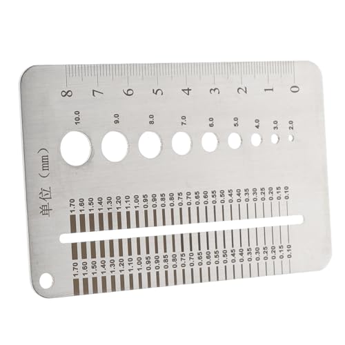 STOBAZA Gauge Straight Ruler Gap Measurement Tool Metric Gauge for Precise Valve Thickness and Gap Measurement