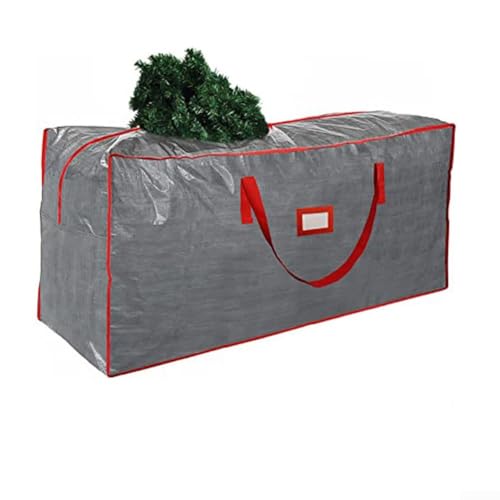 Espacioso soporte resistente para árbol de Navidad para mantener tus artículos esenciales de vacaciones seguros (gris)