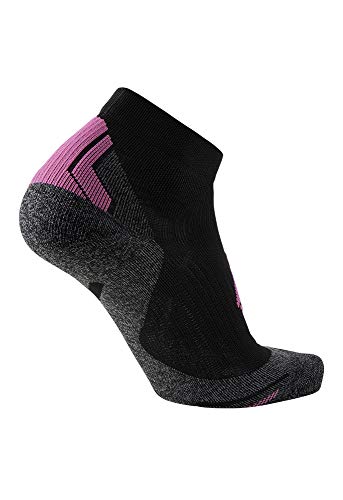 XAED - Calcetines de fitness para mujer (negro/fucsia, 38/40)