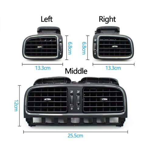 Rejilla de ventilación para salpicadero con ajuste suave y directo para coche VW Polo 3