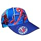 Mütze mit Visier für Kinder, Marvel Spiderman, Sommermütze mit Klettverschluss, verstellbar, 100% Polyester, blau, 53-54