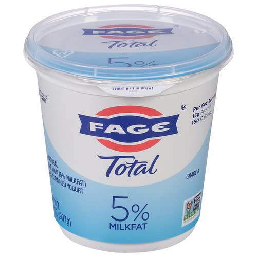FAGE Total Greek Yogurt, 5% Whole Milk, Plain, 32 oz