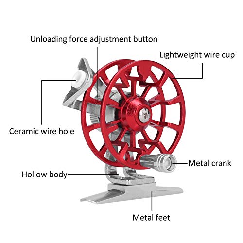 Crisis Smooth Ice Fishing Reel, Right-Handed 2.1In Fishing Reels Spinning, Portable Fishing Enthusiast Boat Fishing For Ice Fishing Fishermen(Red) #TOP5
