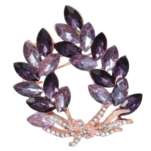 Broche de verre floral violette idéale pour illuminer vos tenues de soirée