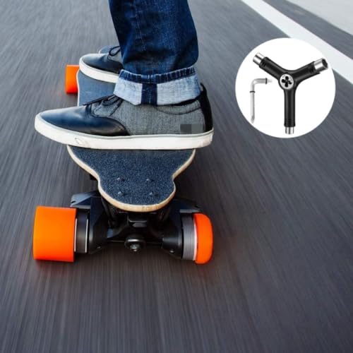 Zwenjuan Outil de Skateboard Multifonctionnel Portable Skateboard,Y-Tool Accessoire avec clé Tournevis,Skate Tools Matériel Outil pour Skateboard Clé, Skateboard Y-Tool – vue 2