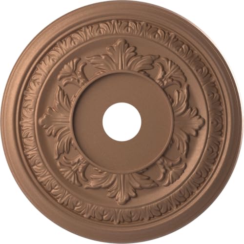 Image of Ekena Millwork 22 inchOD x 3 1 /2 inchID x 1 inchP Baltimore Thermoformed PVC Ceiling Medallion (Fits Canopies up to 7 3 /4 inch), Aged Copper