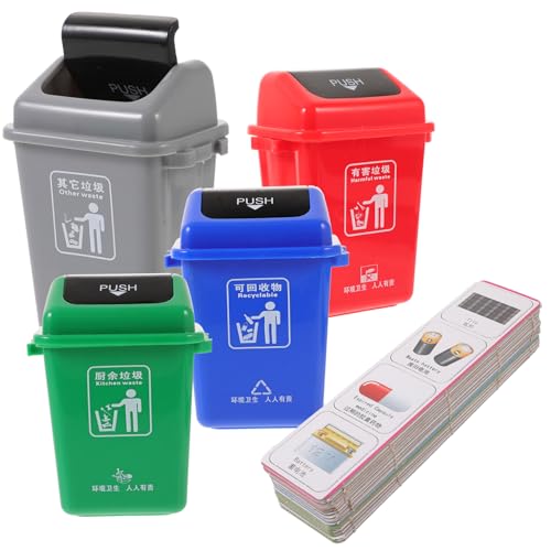 Vaguelly Müllsortierspielzeug Satz Für Kinder Bunt Langlebiges Material Pädagogisches Umweltspiel Für Frühe Bildung Und Umweltbewusstsein