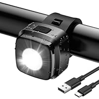 Akdomart LED Fahrradlicht Vorne, USB Aufladbar mit 600mAh Akku, Fahrradbeleuchtung StVzo zugelassen, Fahrradlampe Vorne IPX5 Wasserdicht Fahrradlicht Kinderfahrrad
