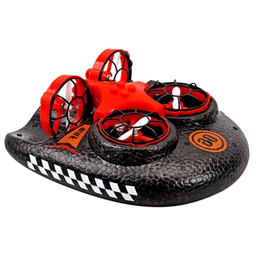 Rutaqian Mini dron de Control Remoto para niños, Modo mar-Tierra-Aire 3 en 1 conmutable con giros de 360°, dron Impermeable Desmontable para Adultos y niños Rojo