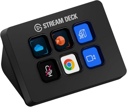 Elgato Stream Deck Mini Control Zoom Teams PowerPoint MS Office and More Boost Productivity with Seamless Integration for Daily Apps (Renewed)