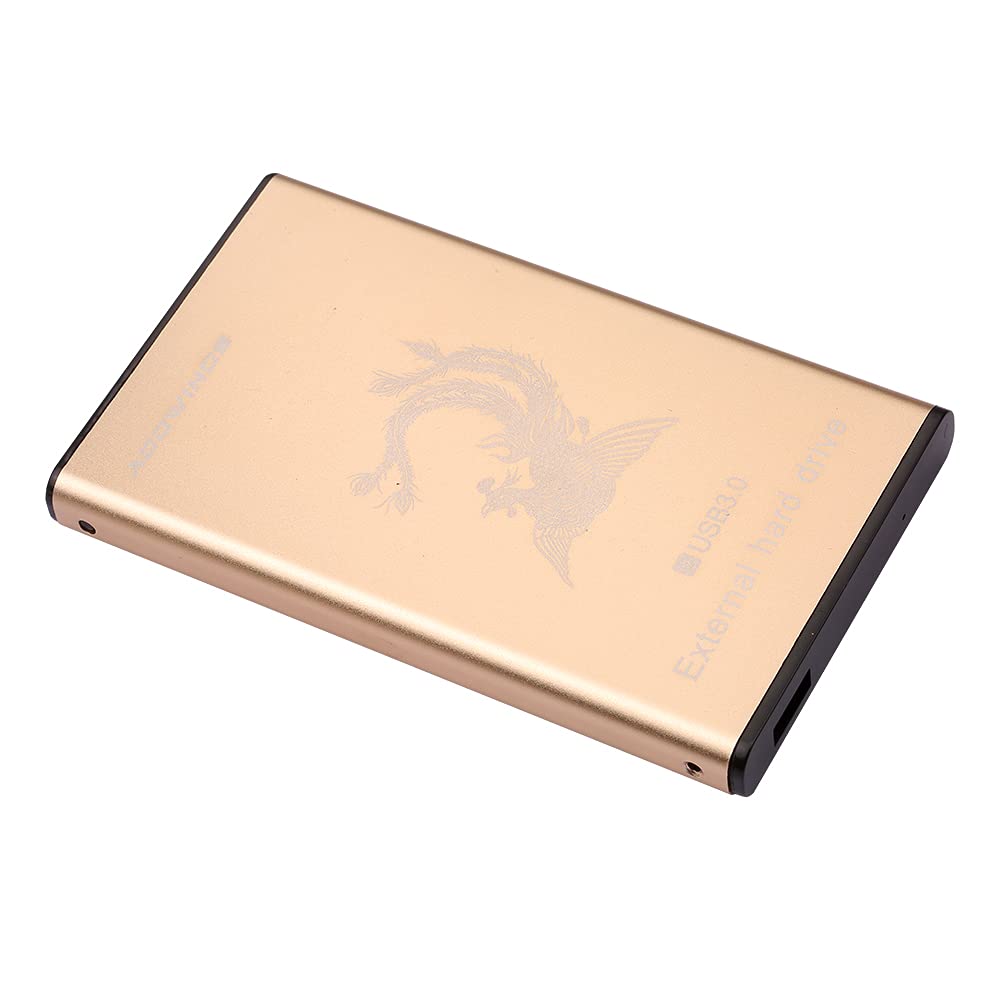 ADDWINGS 2.5'' Portable 320GB External Hard Drive Mobile USB3.0 HDD High Security/Auto Copy/Compatible with Desktop Laptop, Gold