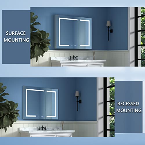 Exbrite NO Led Lighted Bathroom Medicine Cabinet thumb #5