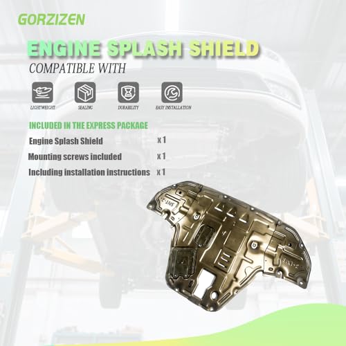 Image of Aluminum-Magnesium Alloy Engine Splash Shield Fit for Hyundai Sonata 2020 2021 2022 2023 Heavy Duty Front Skid Plate for Radiator, Engine & Transmission w /Screw Hardware,Service Holes & Vent Design