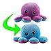 Stimmungs Oktopus, Krake, Wendekrake, Plüschtier, Social Media, Tintenfisch, Kuscheltier, doppelseitig, Geburtstagsgeschenk (Lila/Blau)