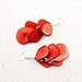 Red Dangle Tagua Earrings, Funky Eco Friendly Jewelry for Women, Lightweight and Handmade