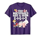 Nursery Rhyme Old Macdonald Had a Farm E-I-E-I-O T-Shirt T-Shirt