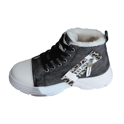 Baskets hautes légères en toile femme chaussure marche confortable grise 41 EU