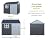 VanAcc 10x8x8 FT Shed 4-pane Window Nordic Cottage Storage Shed Outdoor Metal Garden House Double Hinged Lockable Doors for Backyard Garden Patio Lawn Dark Grey/White