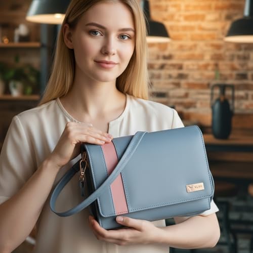 Image of ALSU Women's trendy Sling Bag | handbag | purse | crossbody bag| deattachable straps | adjustable straps |card slots side bag| phone pocket