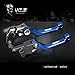 MZS Blue Dirt Bike Brake Clutch Levers Pivot Adjustable CNC Compatible with YZ125 YZ250 YZ426F YZ450F 2001-2007 / YZ250F 2001-2006