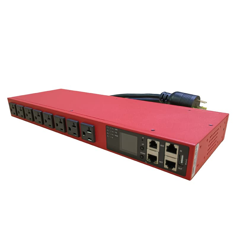 Image of Smart PDU Cabinet Socket 8-Port 20 amps SSH telnet SNMP 485-TCP RTU Programming Development Network Remote Control Room Aging Rack Used (Monitor and Control snmp telnet Version)
